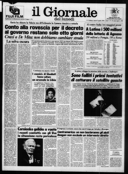 Il giornale del lunedi